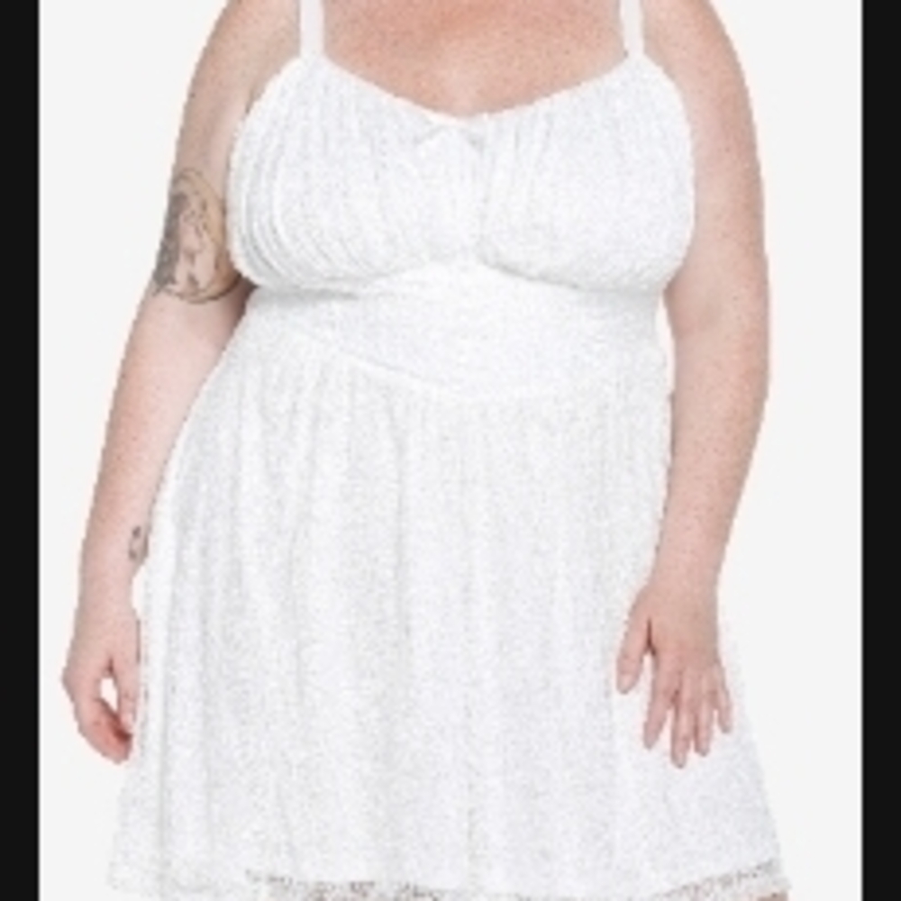 Hot Topic Elegant White Mini Dress